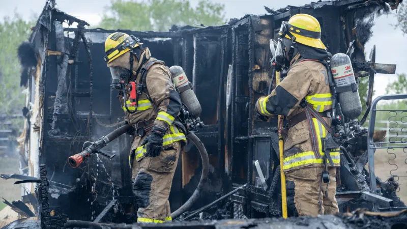 RV destroyed in fire on Pearce Lane in Travis County, officials say