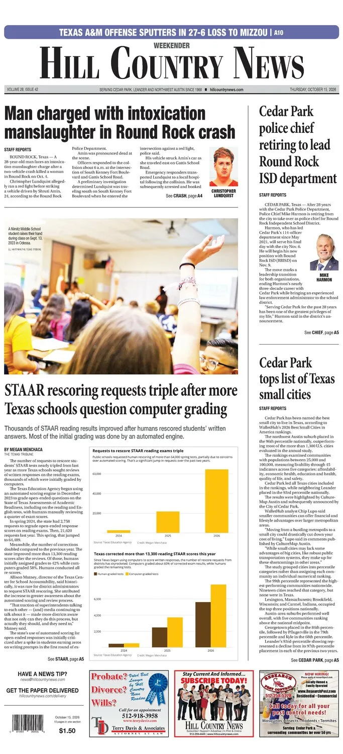 Hill Country News 10/15/2026