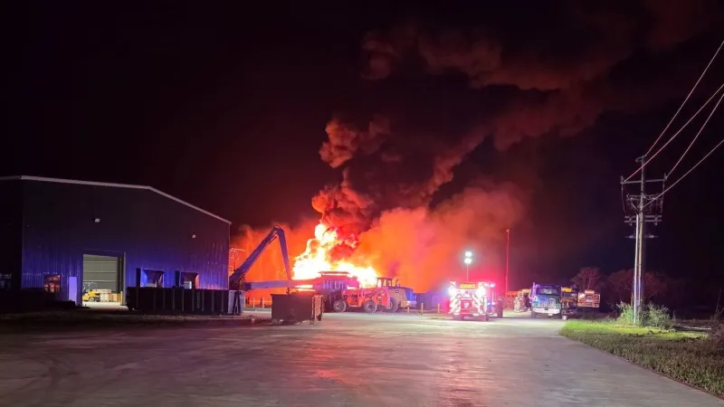 BREAKING: Lithium-ion battery sparks explosion that sets off massive scrapyard fire