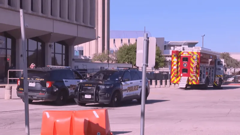 Police and fire crews respond to hazmat call at federal officers' building