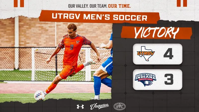 Taj's Second-Half Brace Lifts Men's Soccer to First OVC Win at Southern Indiana