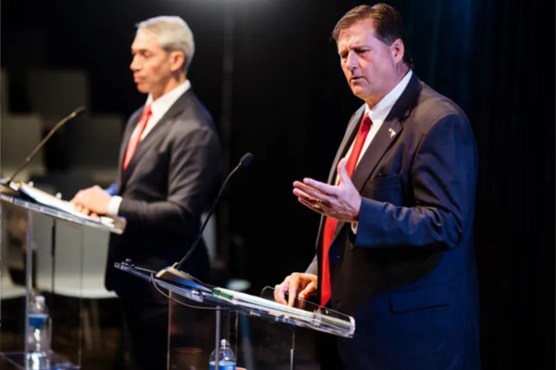 Old foes Nirenberg and Von Dohlen face off in lone Bexar County Judge debate