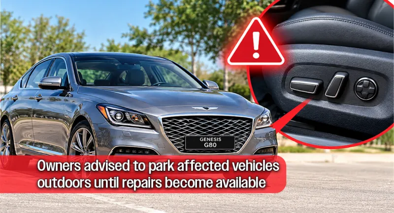 Hyundai Recalls 94,622 Genesis Vehicles Over Power Seat Fire Risk
