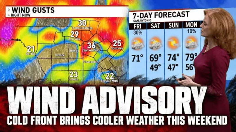 Wind advisory covers San Antonio, Hill Country as gusts approach 50 mph