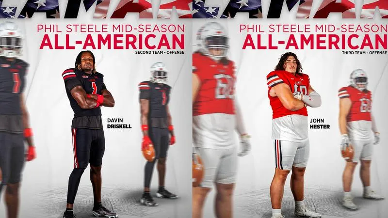 Driskell, Hester Named FCS Mid-Season All-Americans