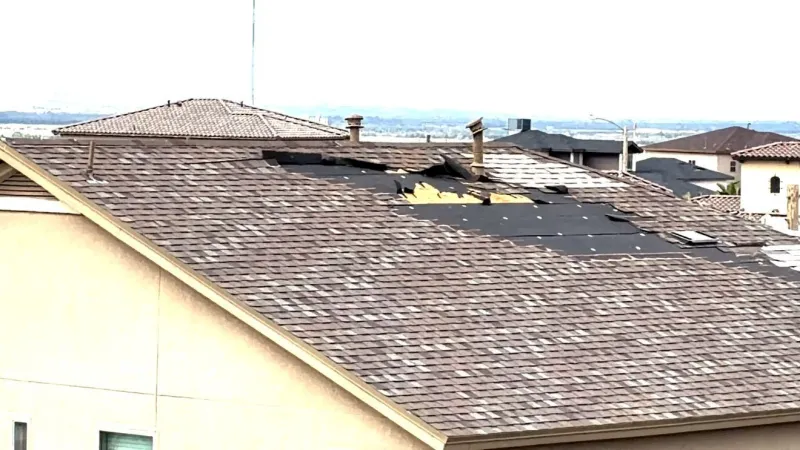 Overnight wind gusts damage roofs across the Borderland