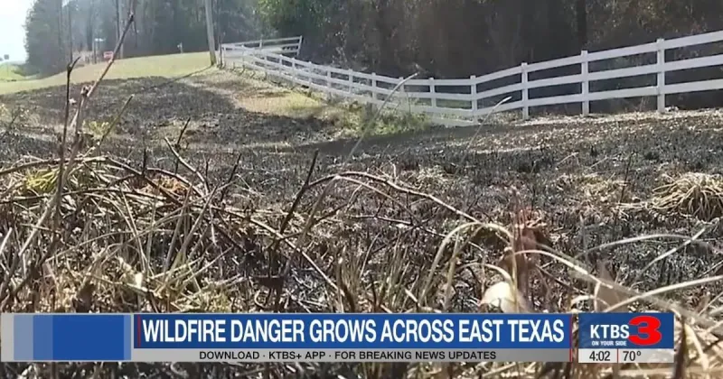 Dry conditions, gusty winds raise wildfire concerns across East Texas
