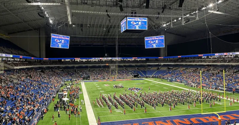 Service member hospitalized after fall while rappelling from Alamodome rafters