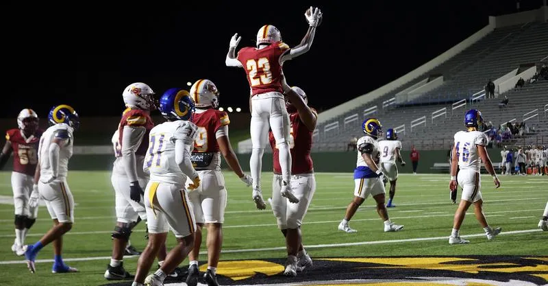 Mustangs hold off Rams in shootout at Memorial Stadium, 36-32
