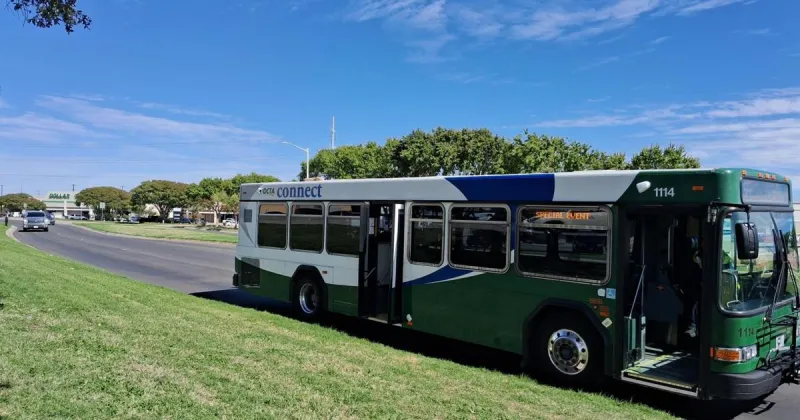 Free park-and-ride at the mall offers another way to get to downtown Denton Halloween attractions