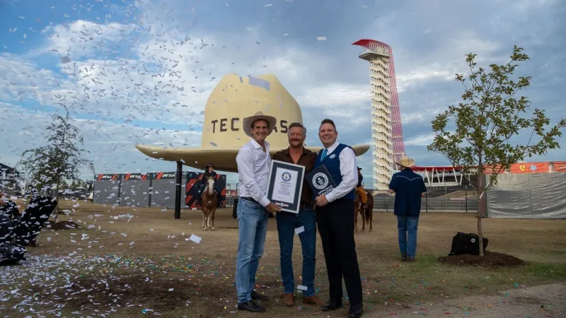 COTA unveils 'World's Largest Cowboy Hat' ahead of US Grand Prix