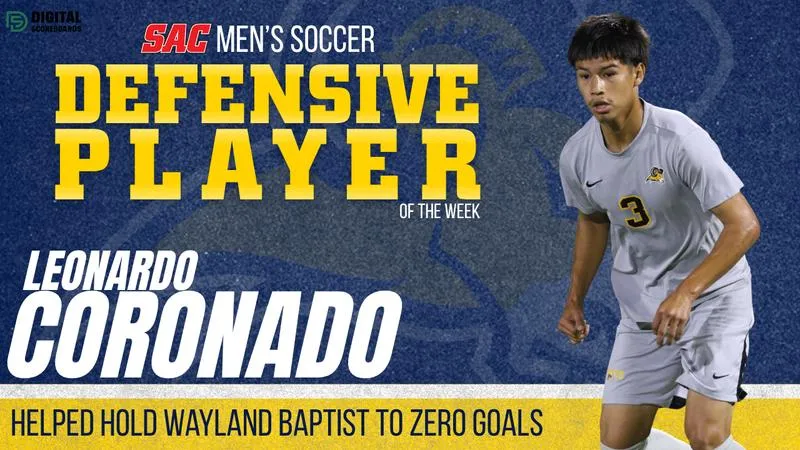 MSOC: Coronado Named Digital Scoreboards SAC Defensive Player of the Week