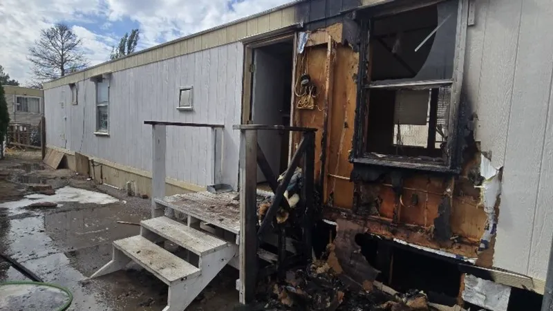 Mobile home fire contained outside; no injuries reported in Las Cruces