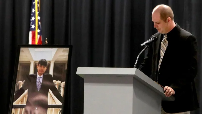 Hugs of support: Touching tribute to Newton student-athlete who lost life in crash