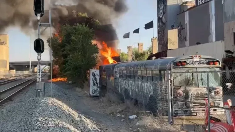 Firefighters respond to fire near Fear Factory