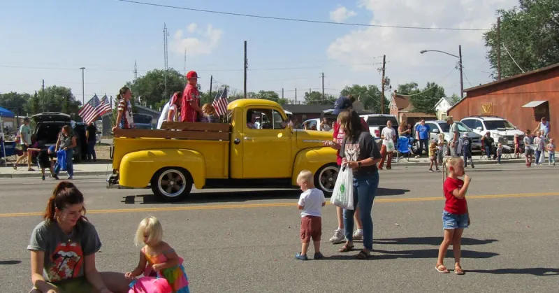 Marching Down Main Street in the Grand Parade