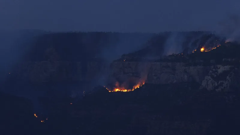 Crews struggle to contain wildfire on the North Rim of the Grand Canyon