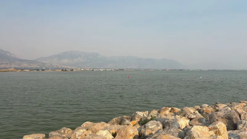 Children swim in revamped American Fork Harbor, unaware of toxic algal bloom