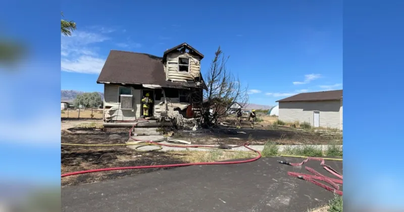 Structure fire in Erda claims home