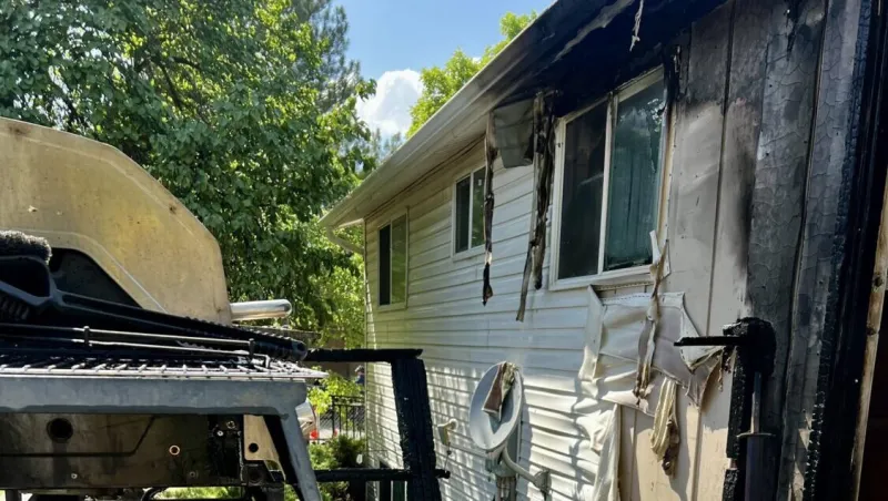 House fire starts in Taylorsville from barbecue grill