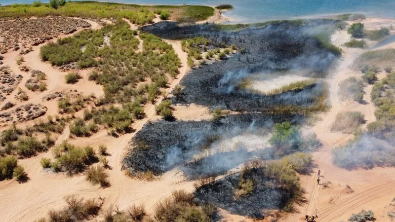 Human-caused wildfire extinguished after burning over 3 acres in Sand Hollow State Park