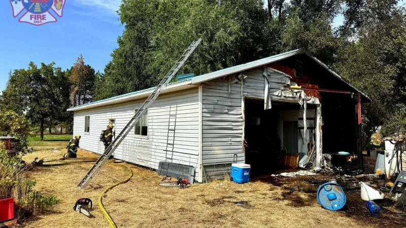 Grass fire spreads to garage in Weber County, causing $100k in damage