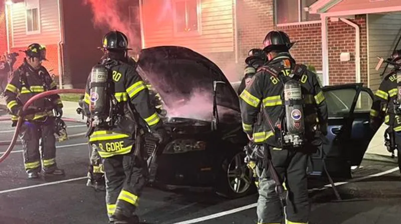 Vehicle fire at local apartment complex in the Town of Bedford: Firefighters