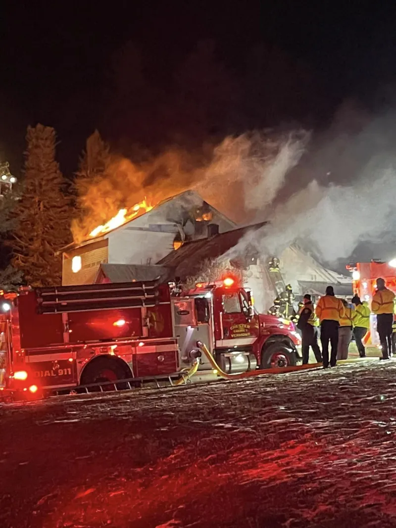 Back-to-back fires in Windsor County draw more than a dozen departments; 1 person dead