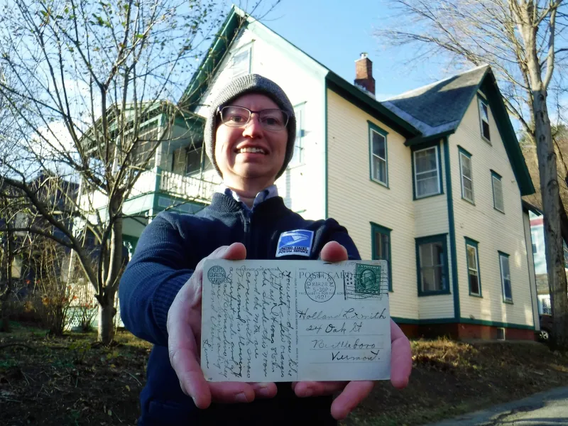 Giving thanks for a postcard that just arrived after a 101-year journey