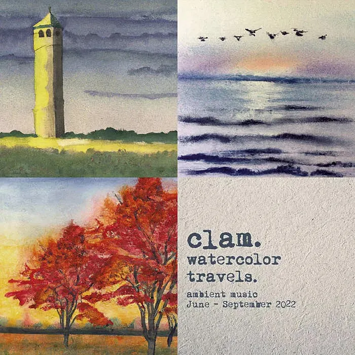 Clam, 'Watercolor Travels'