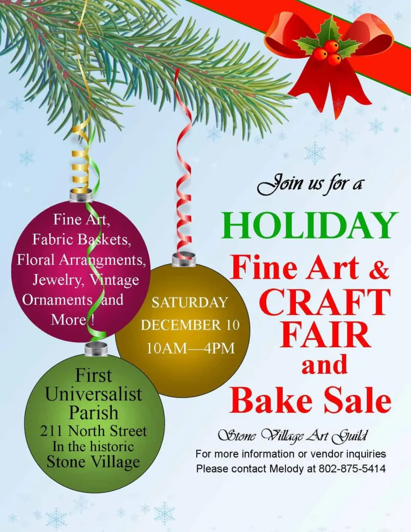 Chester Holiday Fine Art, Craft Fair and Bake Sale