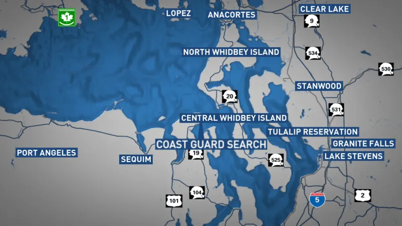 Search underway for person believed to have fallen from boat near Port Townsend waters
