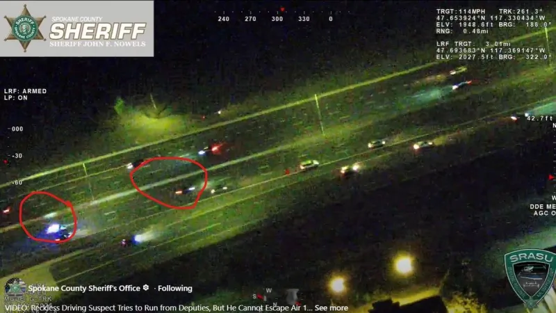 Aerial Unit Helps Nab Spokane 120 MPH I-90 Reckless Driver [VIDEO]