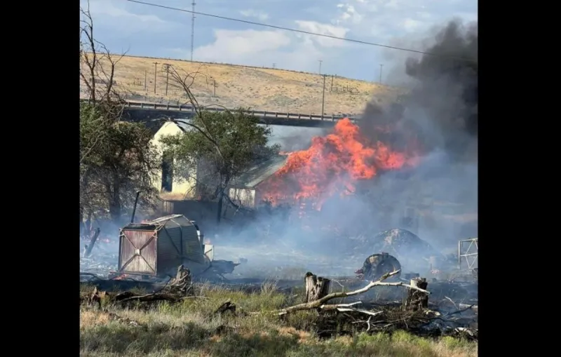Brushfire Destroys Outbuildings, Blackens 120 Acres Near Warden