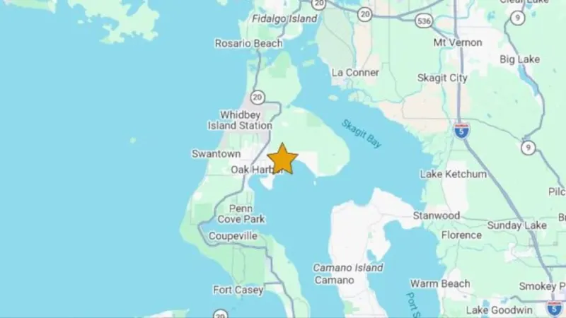 Magnitude 3.8 earthquake rattles Western Washington near Oak Harbor