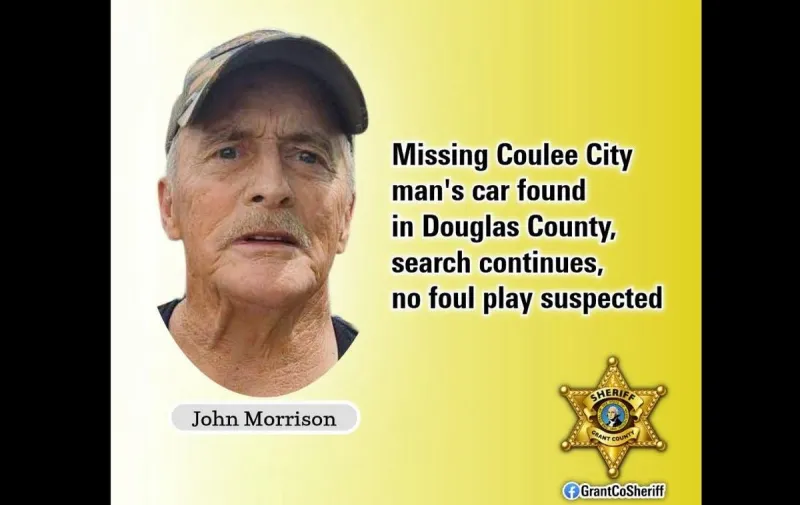 Missing Coulee City Man's Car Found In Remote Area of Douglas County