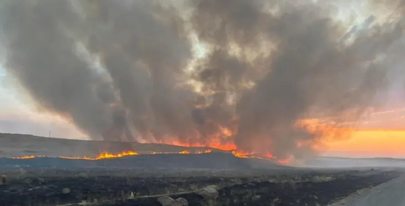 Railroad Wildfire Destroys Seven Homes In Grant County