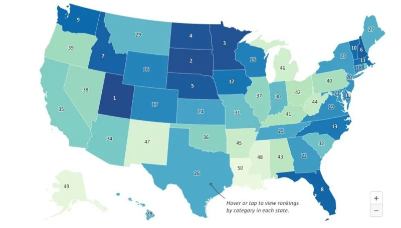 Washington Shows up in the Top 10 of Best States in America