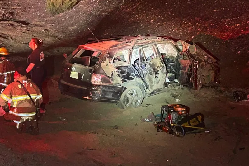 All Survived After a Car Smashed by Train Near Prosser Overnight