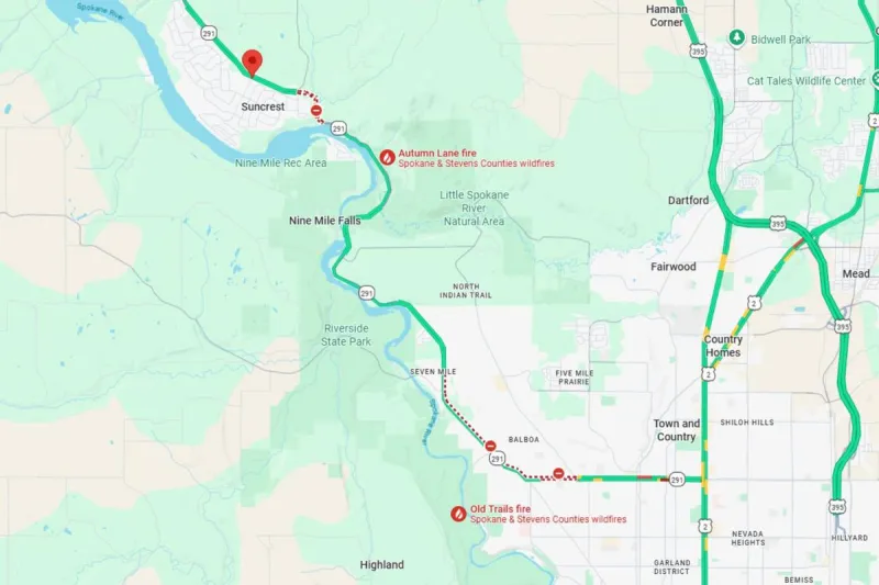 SR-291 Reopens After Spokane Crews Clear the Fire-Damaged Road