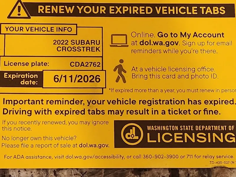 Tri-Cities Drivers: Check Your Tabs Before You Get a Ticket
