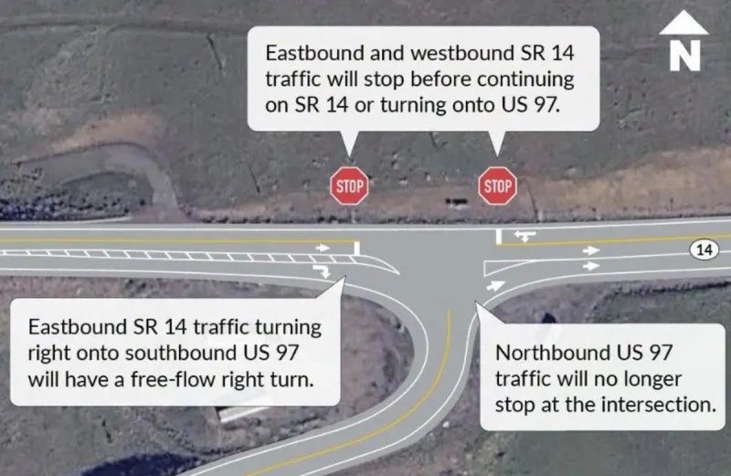 Major Traffic Changes Coming to US 97 and SR 14 Near Maryhill