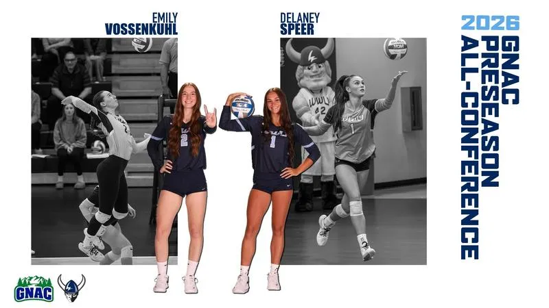 Speer and Vossenkuhl Earn Preseason All-GNAC Honors