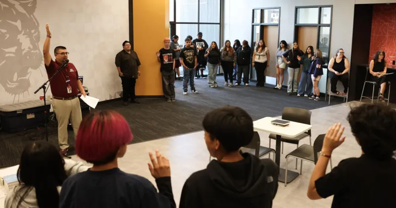 Wapato's PACE High School students start their first day of school in a new building