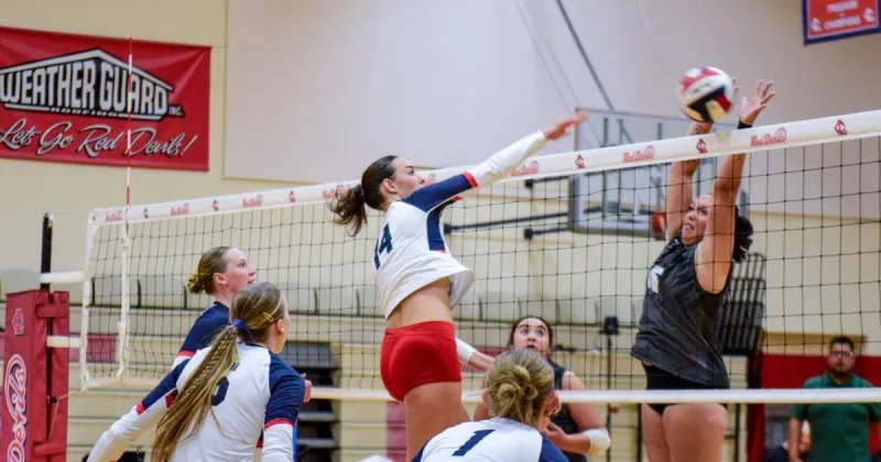 Red Devils volleyball sweep Storm in home opener