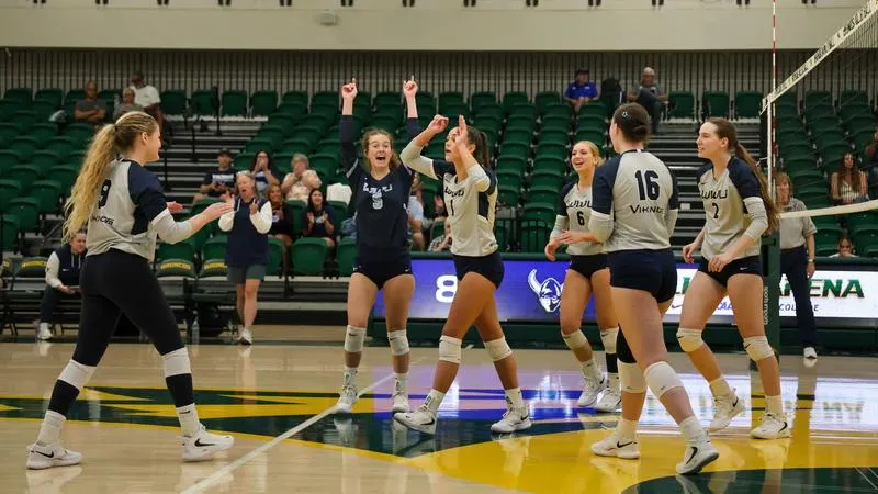 Vikings Defeat Cal State LA in Four Sets