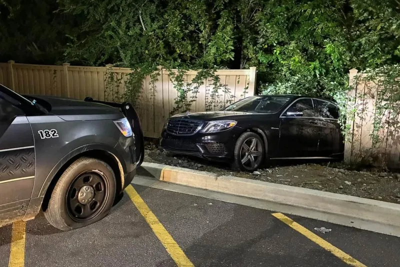 Stolen Mercedes Driver Crashes Through Prosser Fence and Arrested