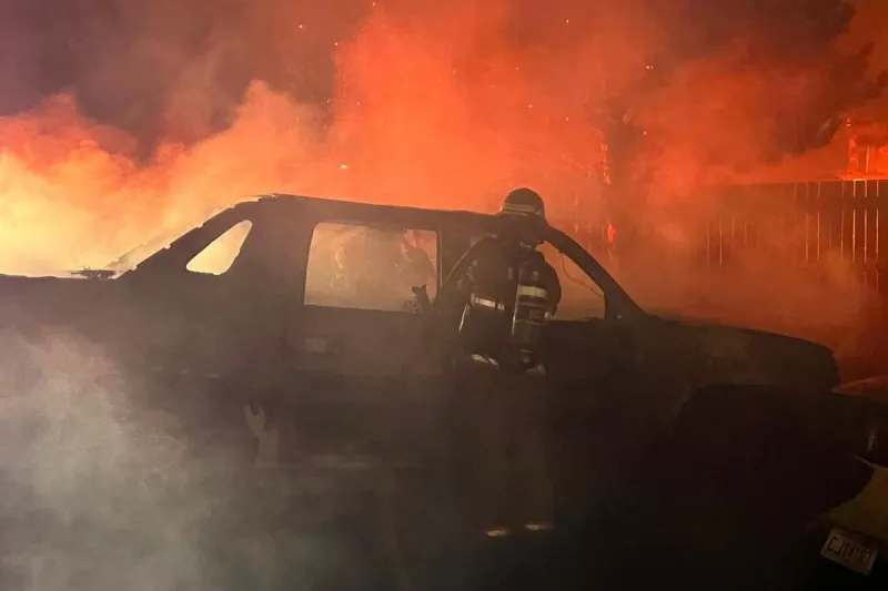 Pickup Truck Fire Spreads to Tree Near Kennewick Early Friday