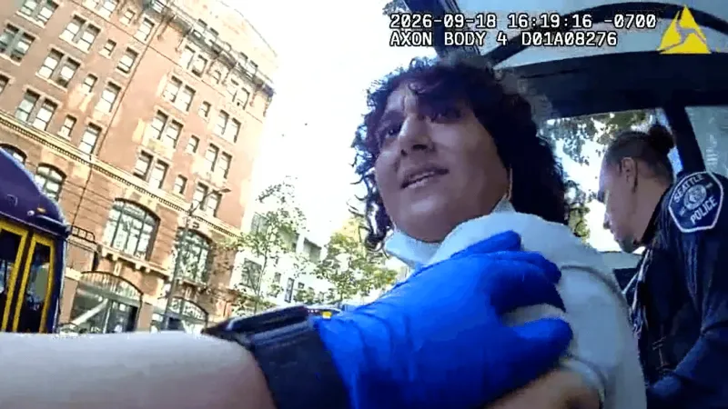 'I'm the victim': video shows Seattle face-biting attack suspect's story to police