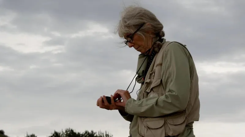 In the field with tarantula researcher